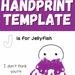 j is for jellyfish handprint template