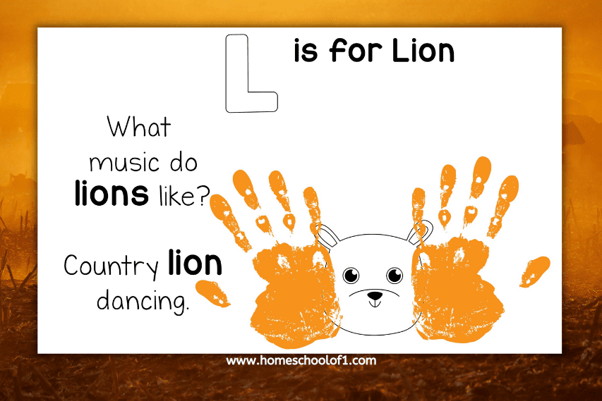 lion handprint template