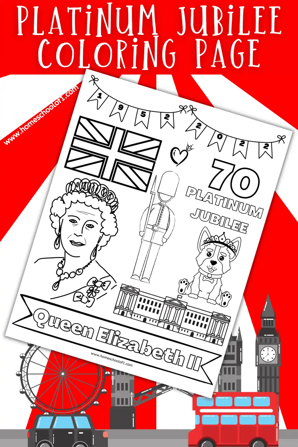platinum jubilee colouring page