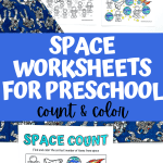 space worksheets for preschool