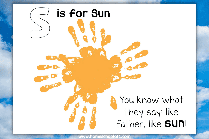 sun handprint template
