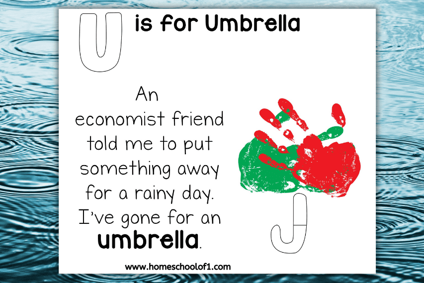 U is for umbrella