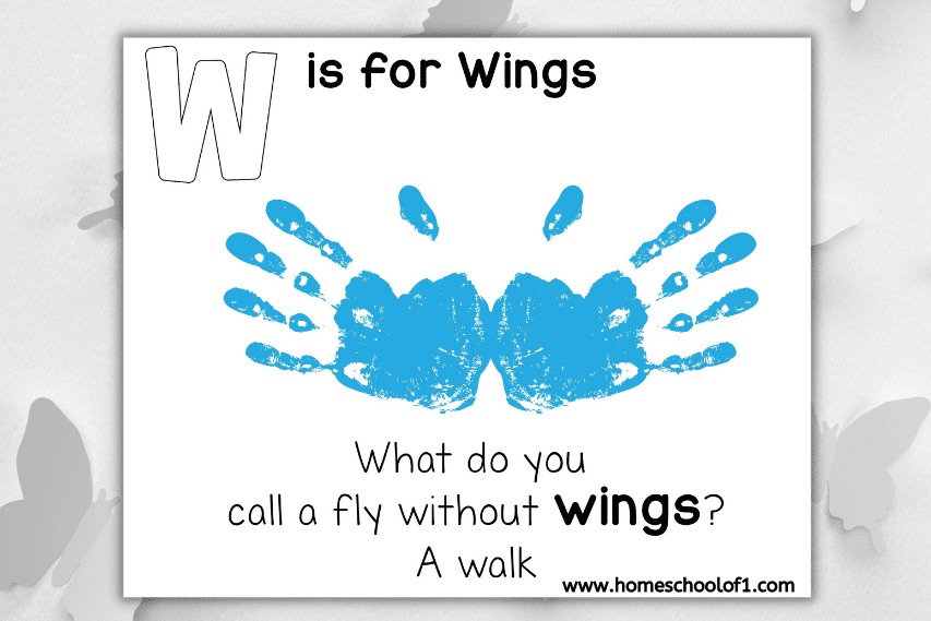 wings handprint template