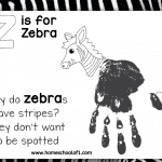 zebra handprint template