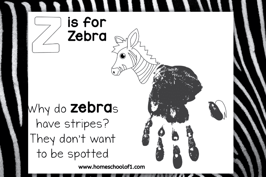 zebra handprint template
