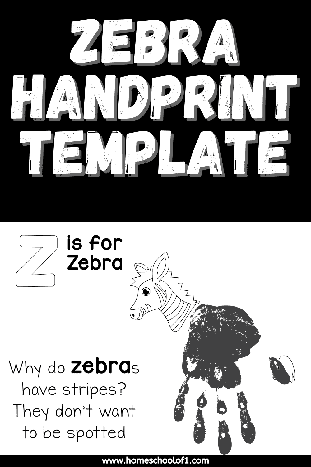 zebra handprint
