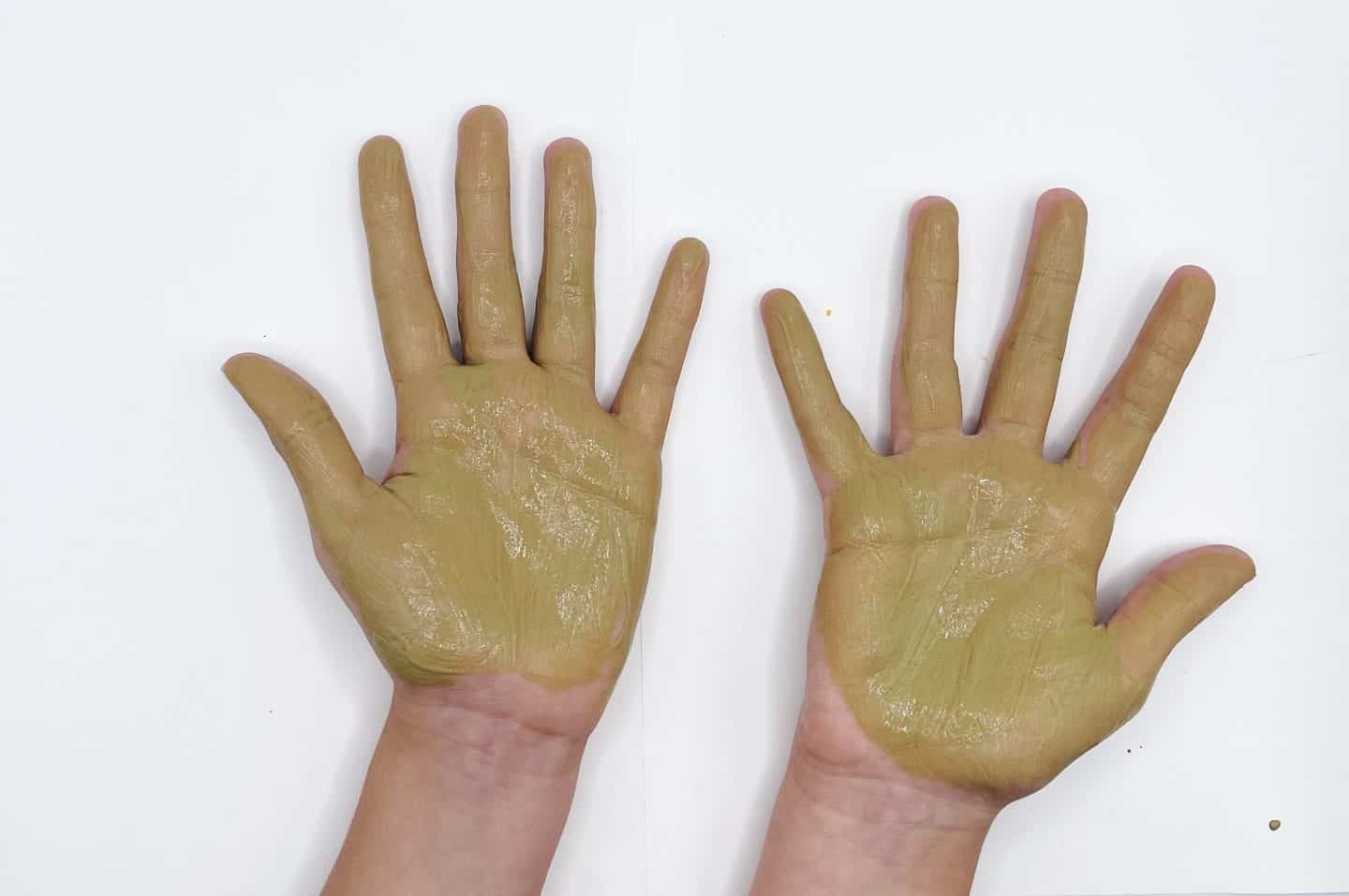 2 brown handprints