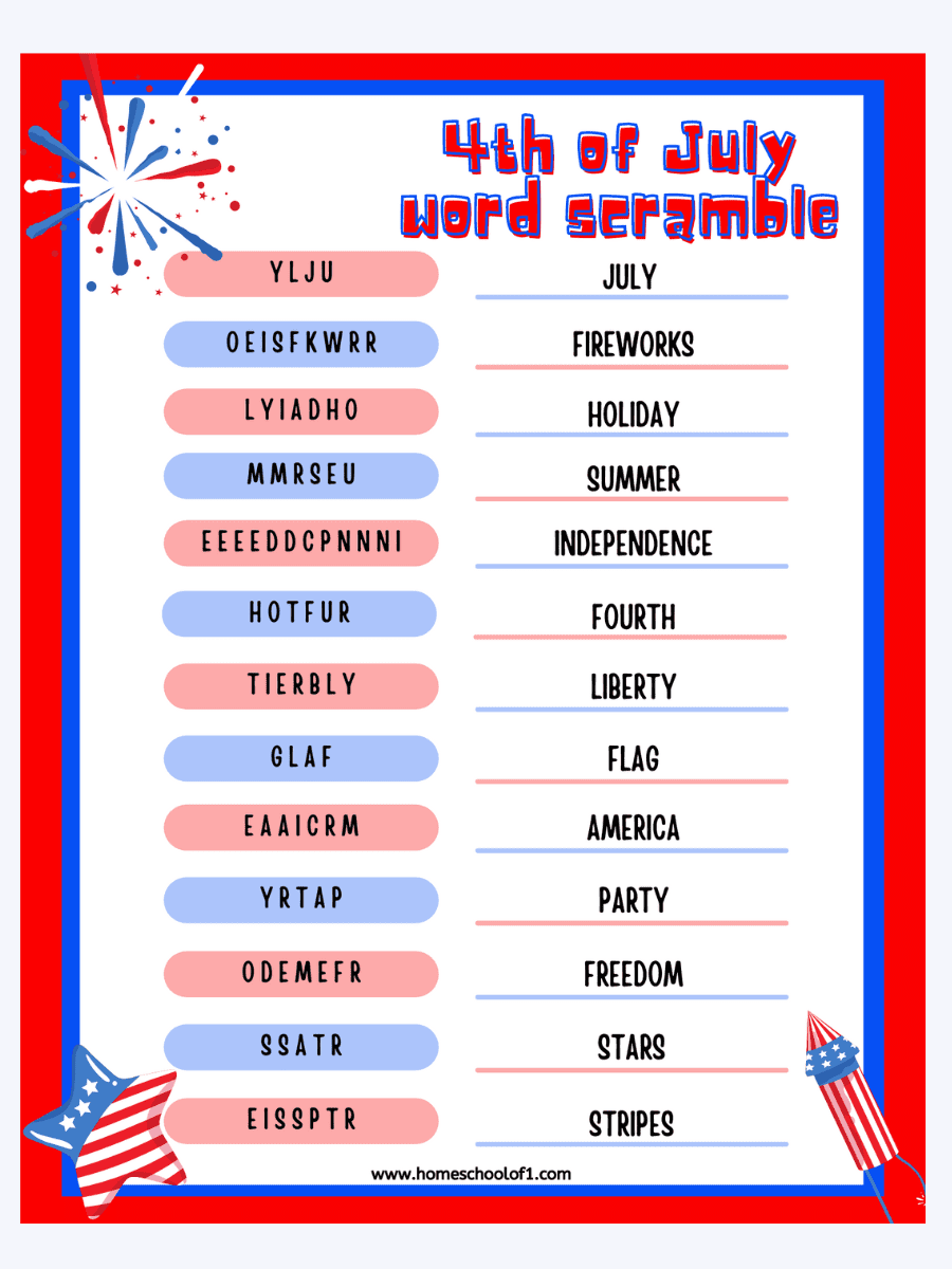 4th of July words - Homeschool of 1 4th-of-july-words-homeschool-of-1