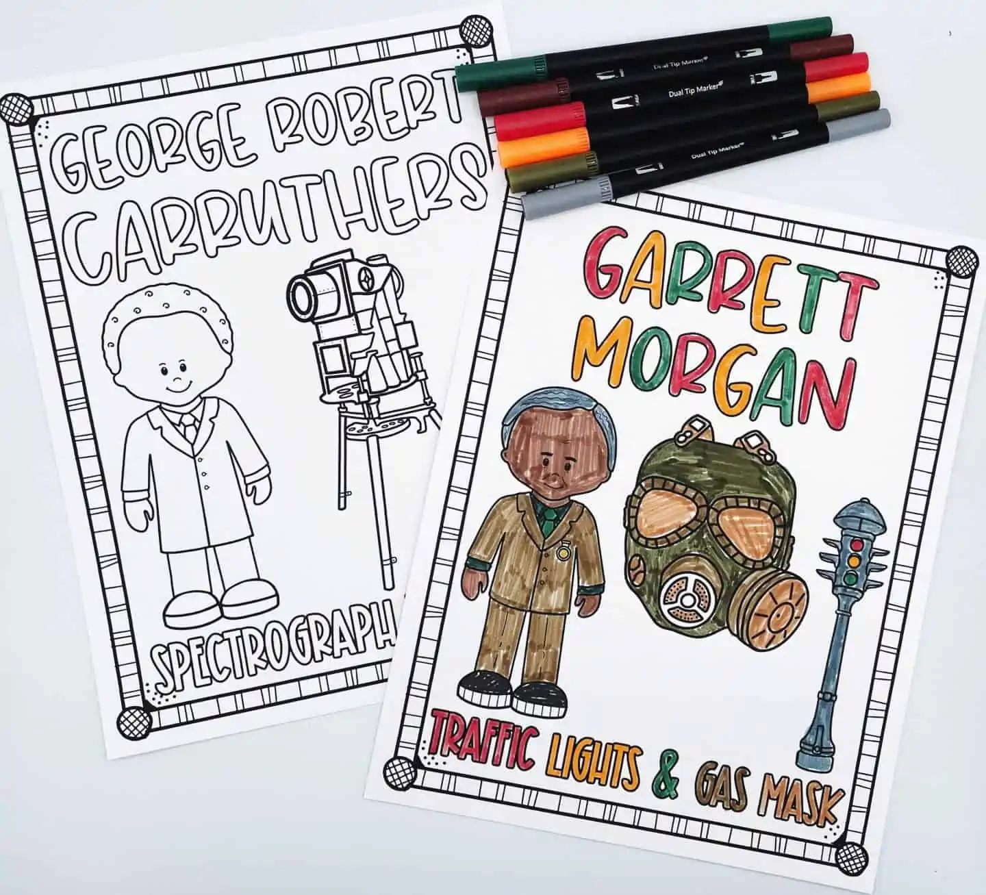 BLACK HISTORY INVENTORS COLORING PAGES
