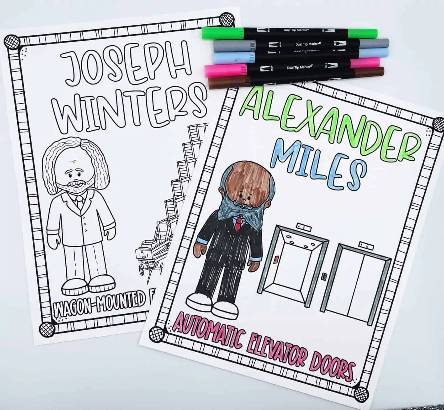 BLACK HISTORY INVENTORS COLORING SHEETS