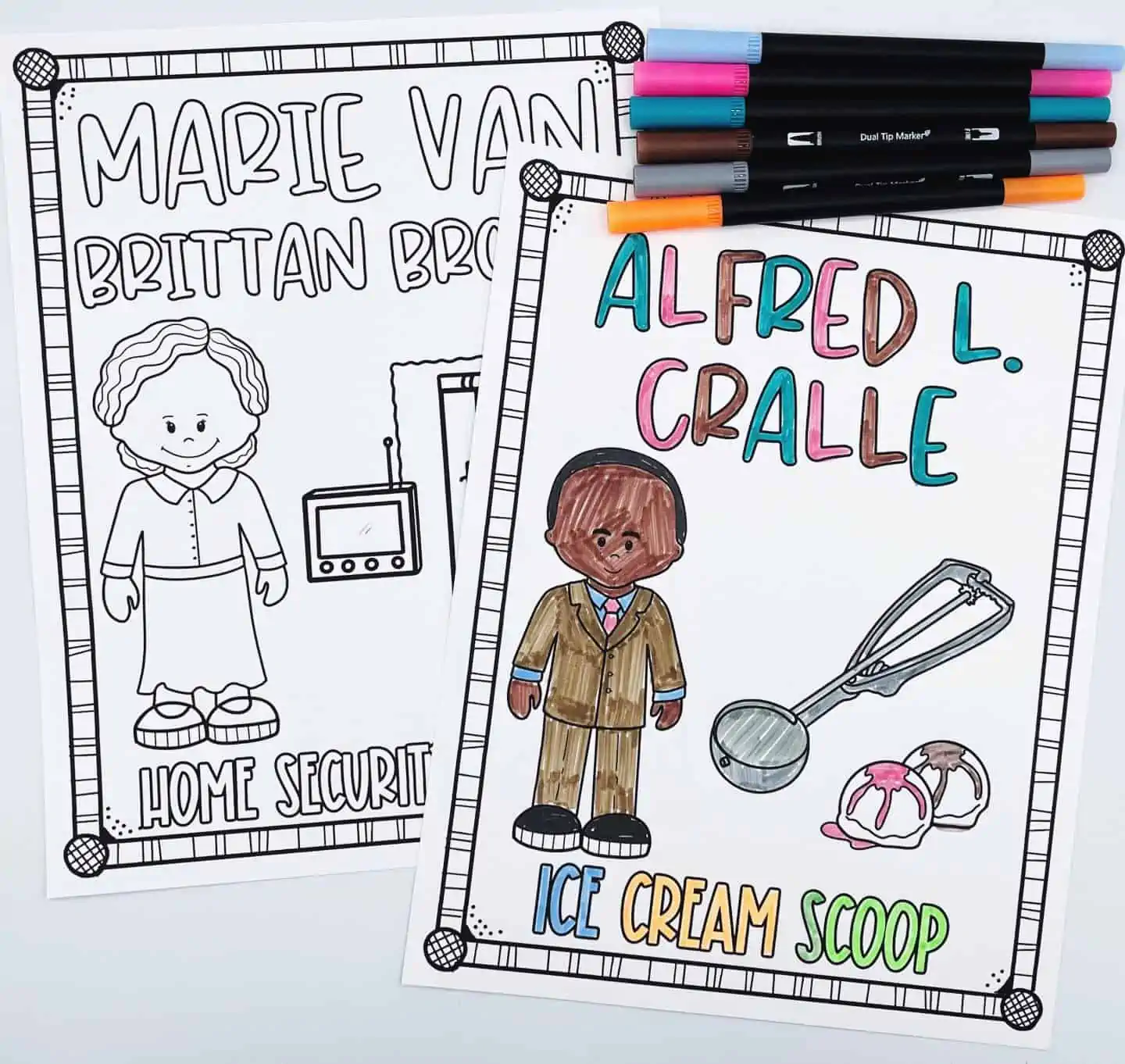 BLACK INVENTORS COLORING PAGES