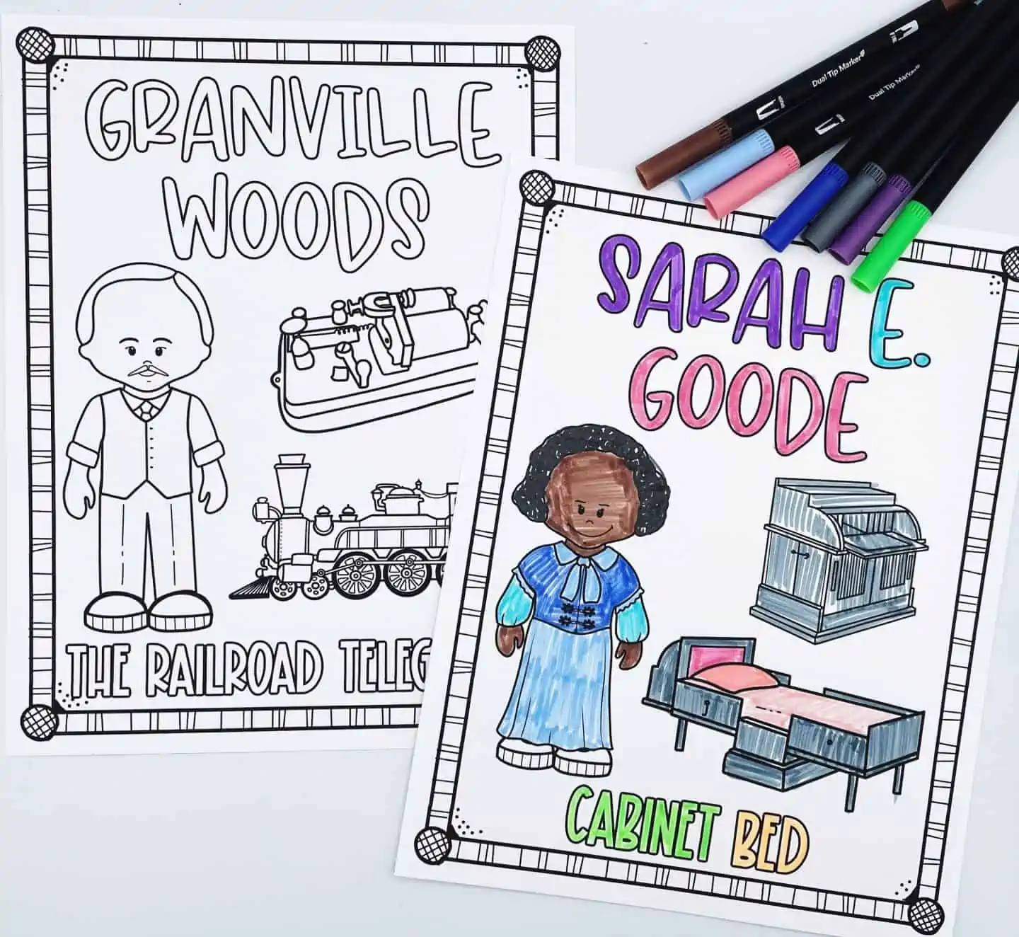 BLACK INVENTORS COLORING SHEETS