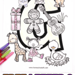 Free letter G coloring page with gnome, goat, guitar, gingerbread, and more fun G-themed illustrations for kids.