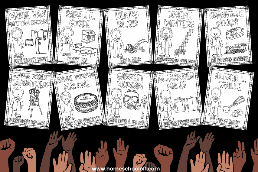 black history inventors coloring sheets