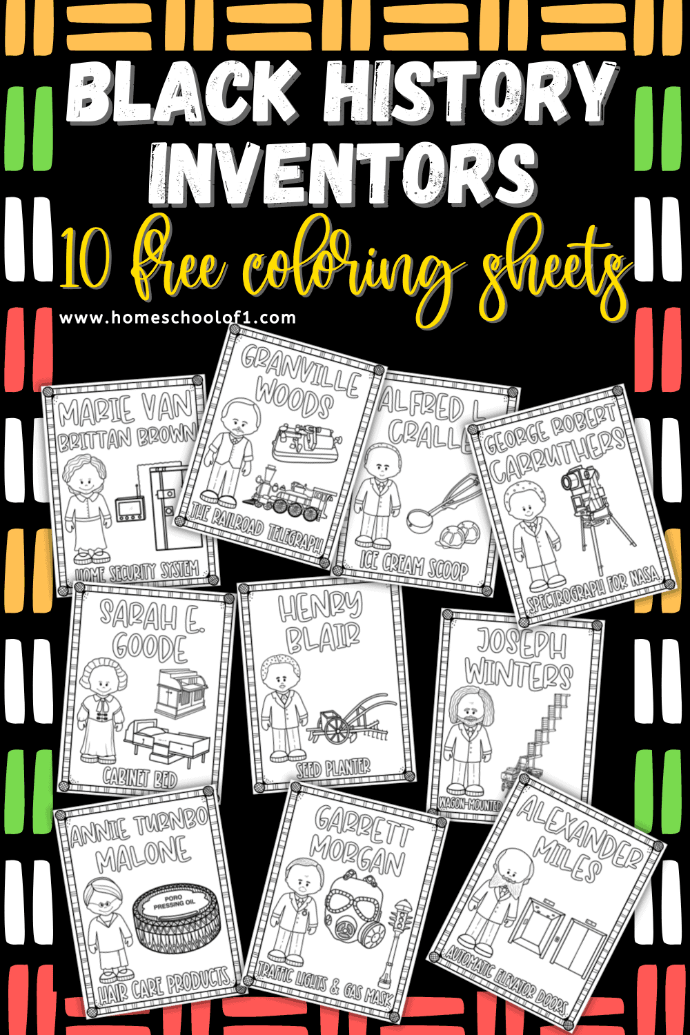 10 Free Black Inventors Coloring Pages For Black History Month