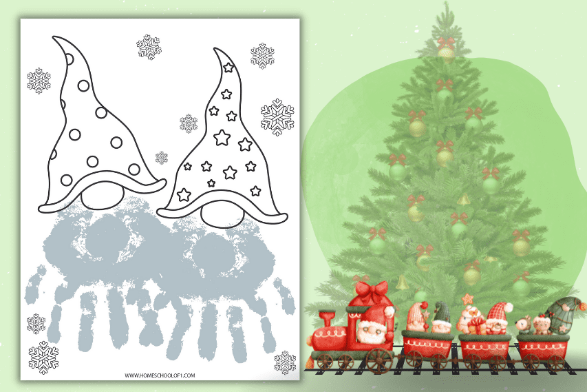 christmas gnome handprint