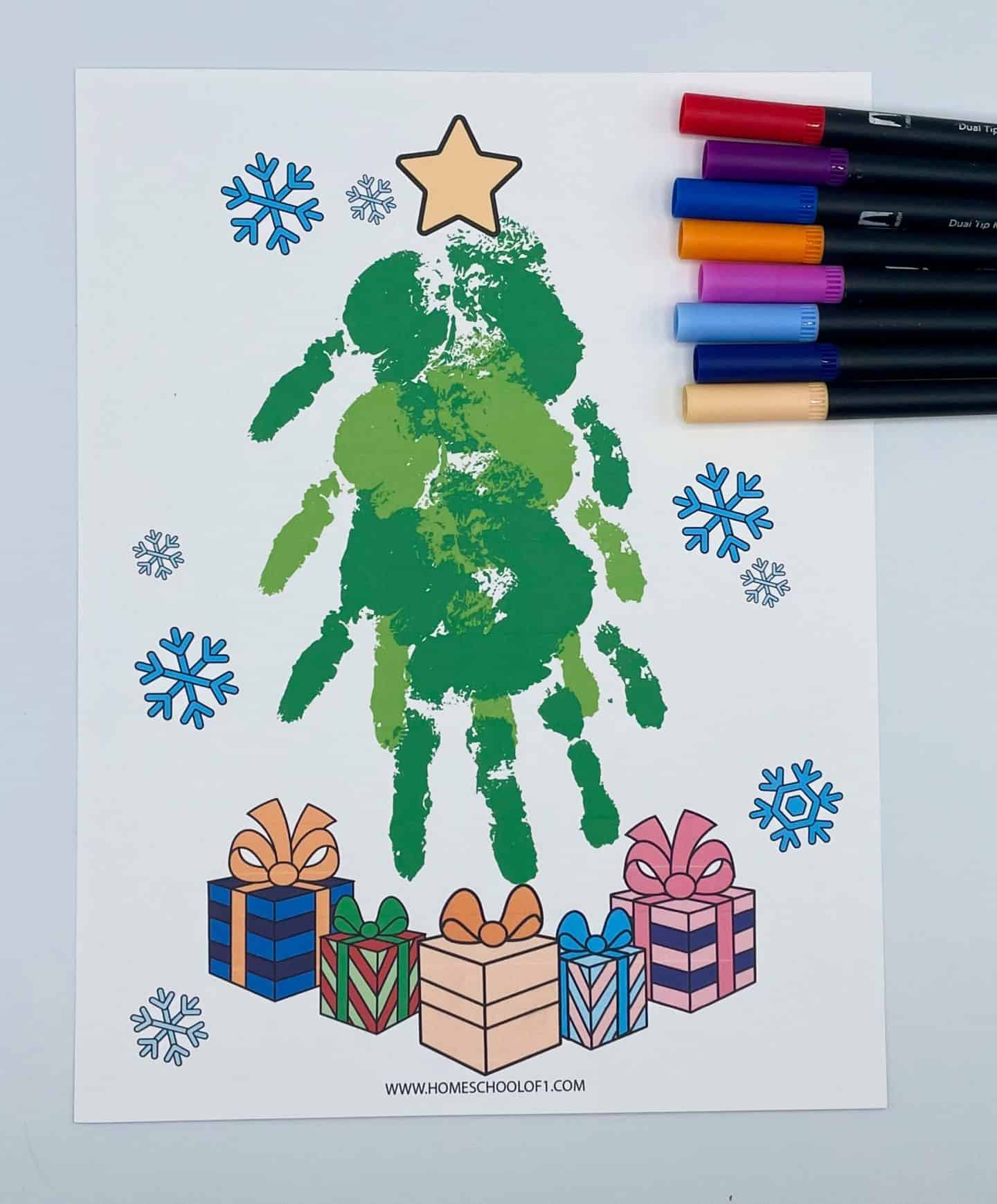 christmas tree handprint