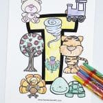 coloring page letter t