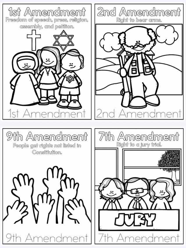bill of rights coloring pages