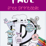 free letter p coloring page printable