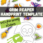 grim reaper handprint art