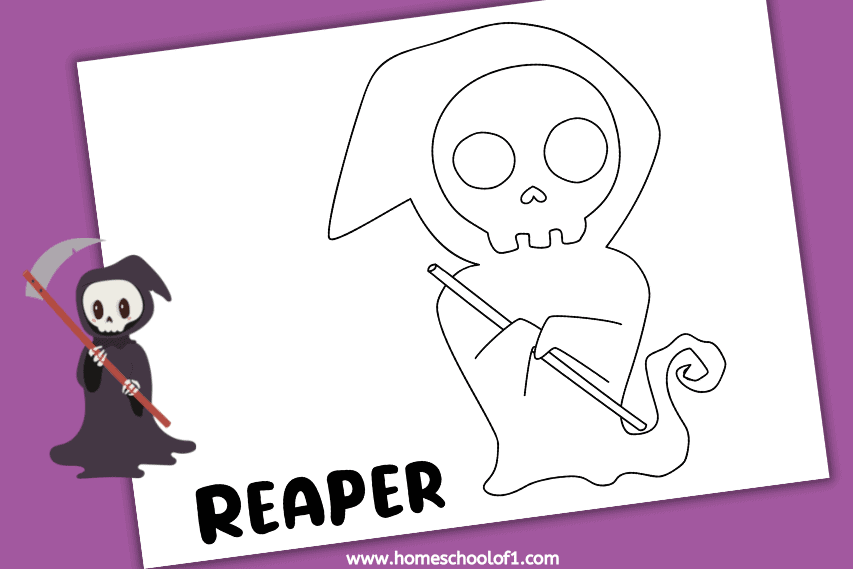 grim reaper handprint template