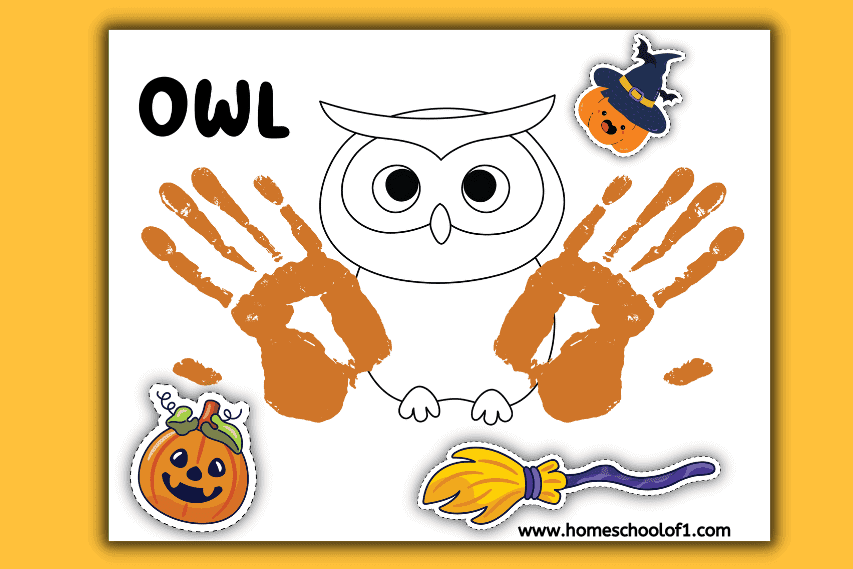 handprint owl art