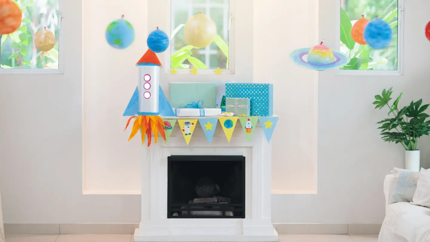 kids space party decorations