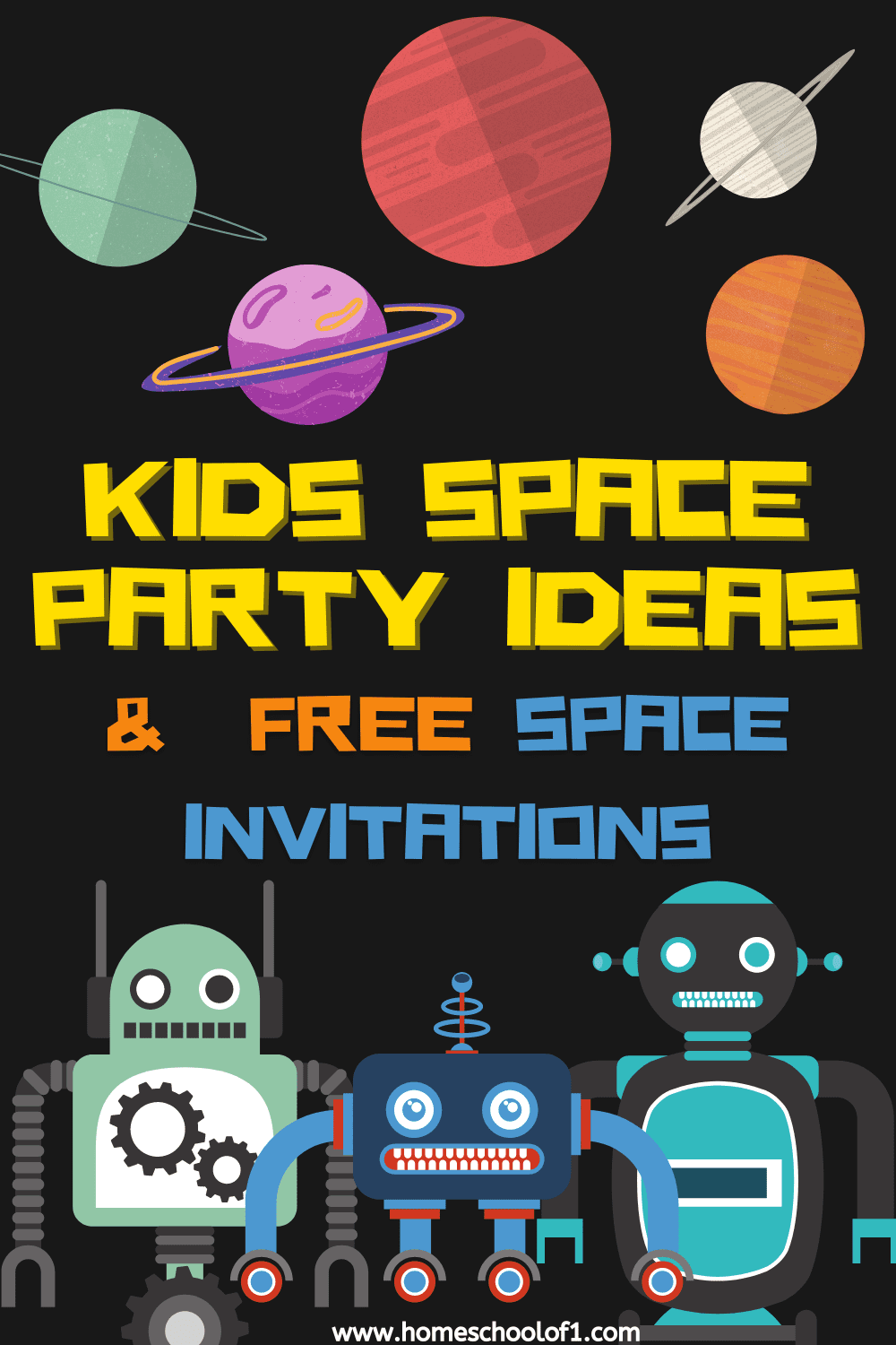 Space Birthday Invitations Free Printable &amp; Space Party Ideas