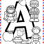 letter a coloring sheet