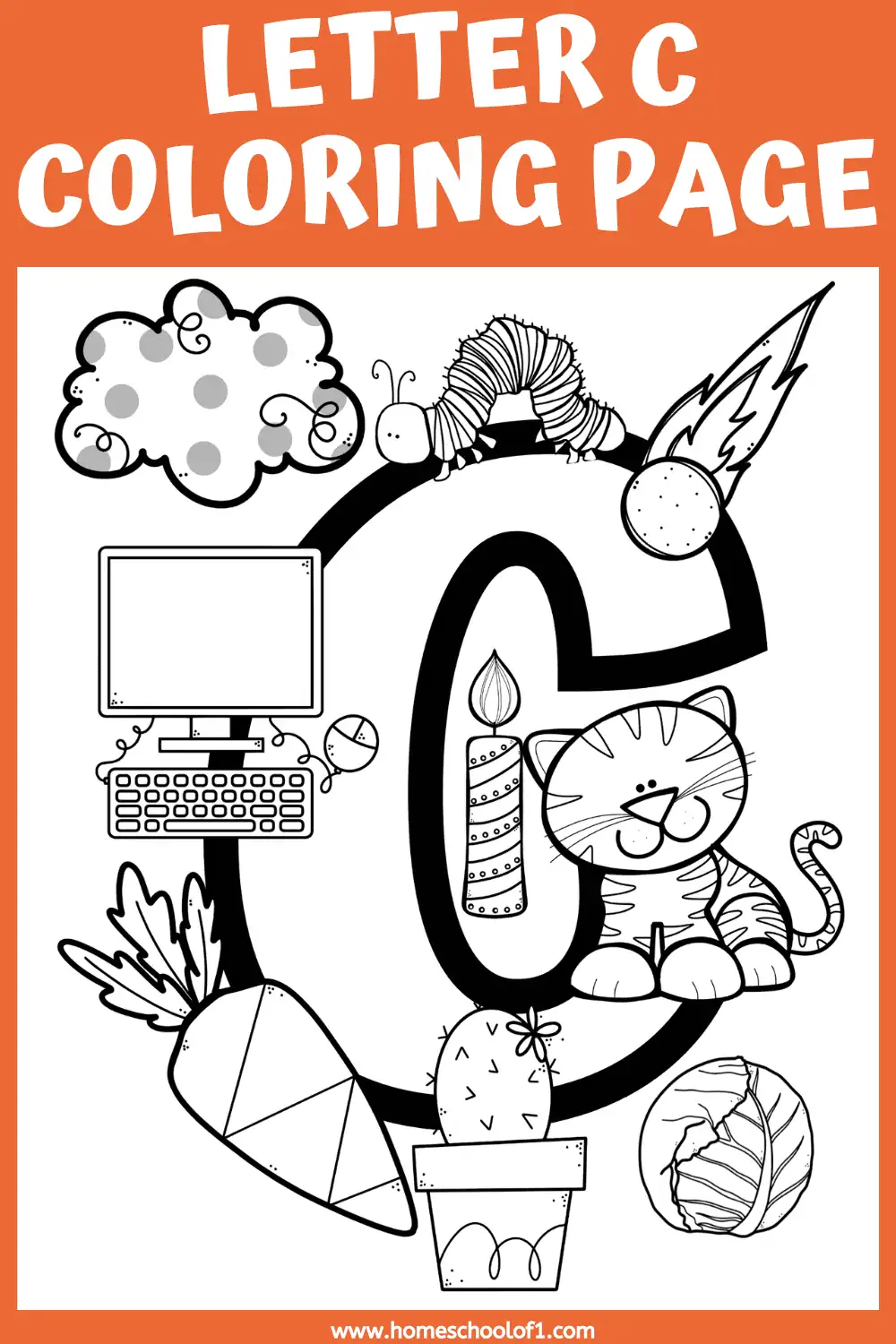 letter c coloring page