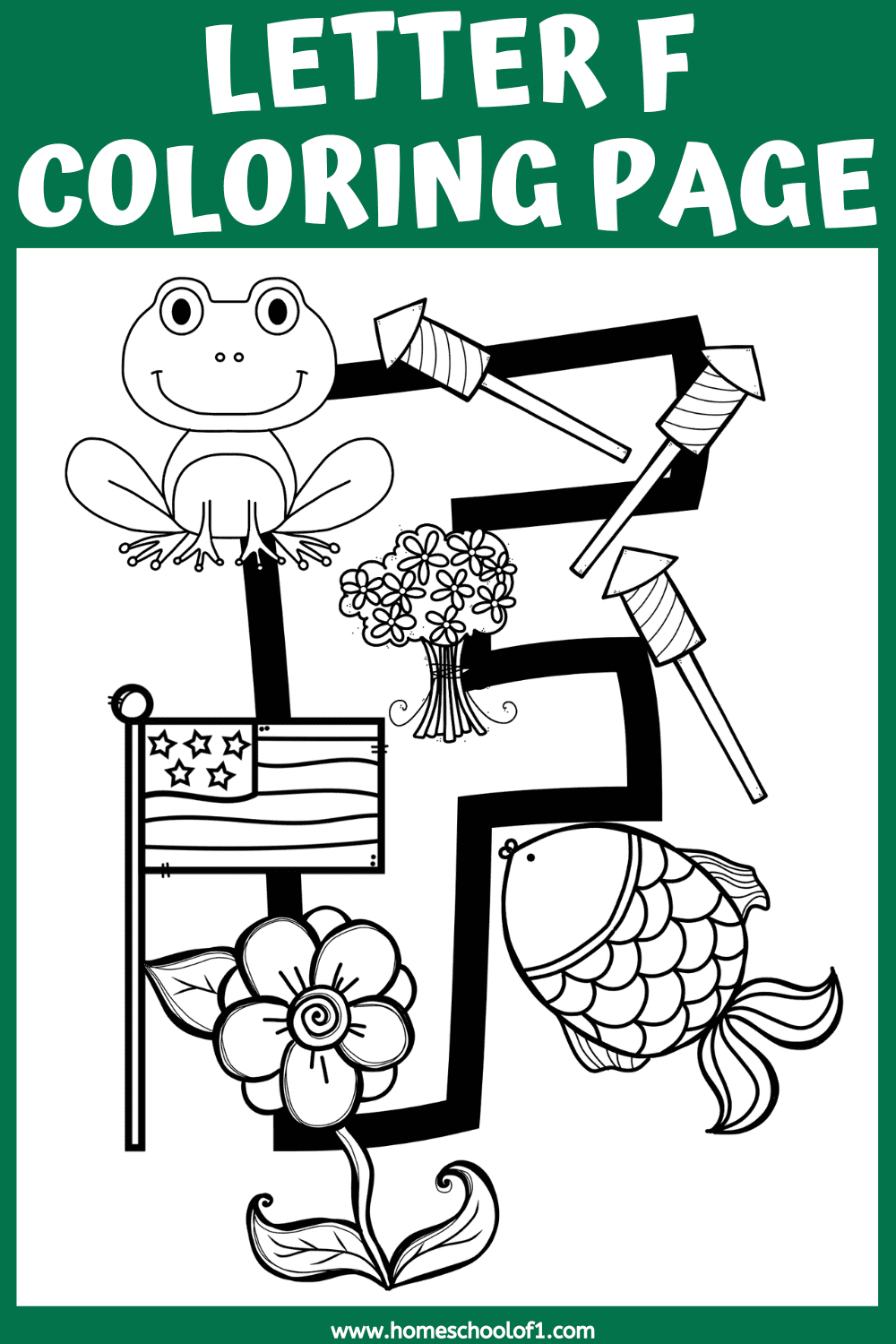 letter f coloring page