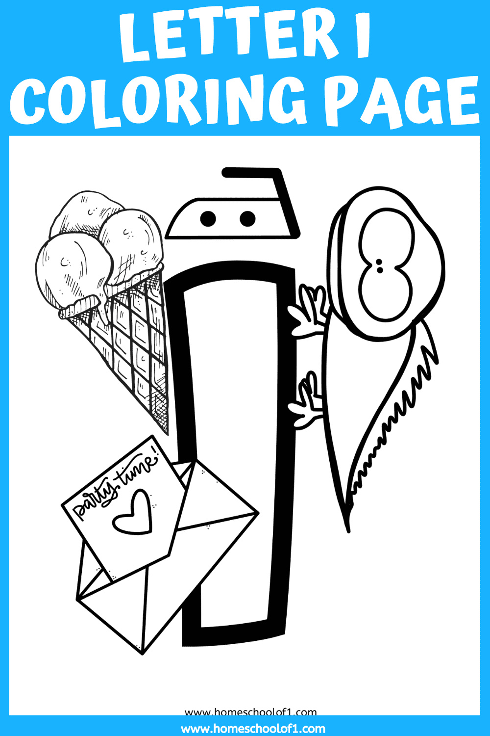 letter i coloring page