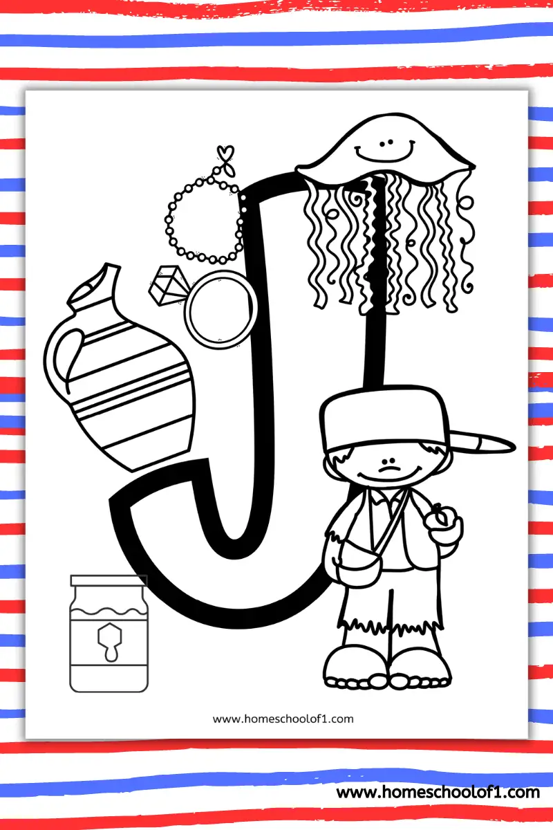 letter j coloring sheet