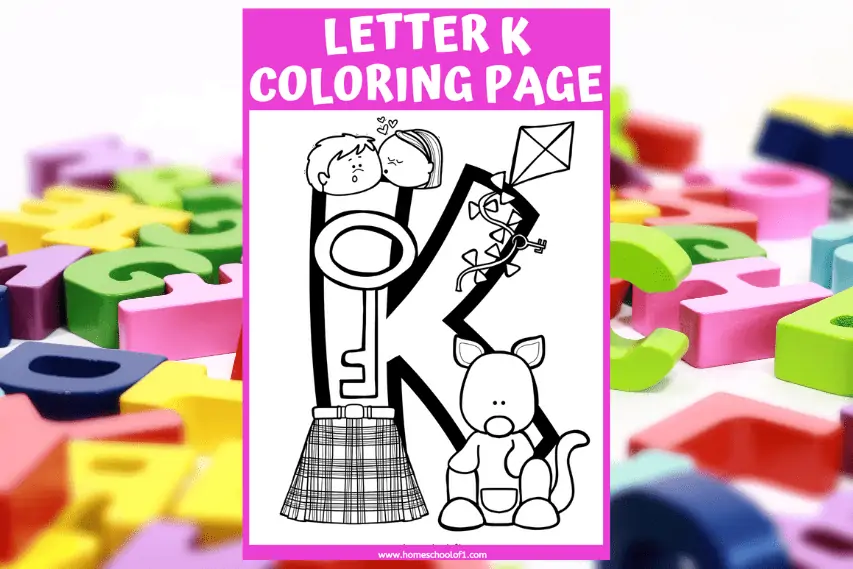 Letter K Coloring Page for Preschoolers Let’s Learn the Kicking K