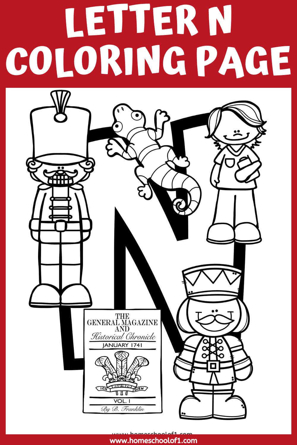 letter n coloring page