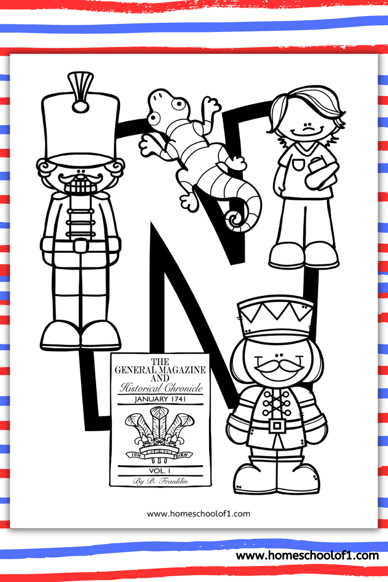 letter n coloring sheet