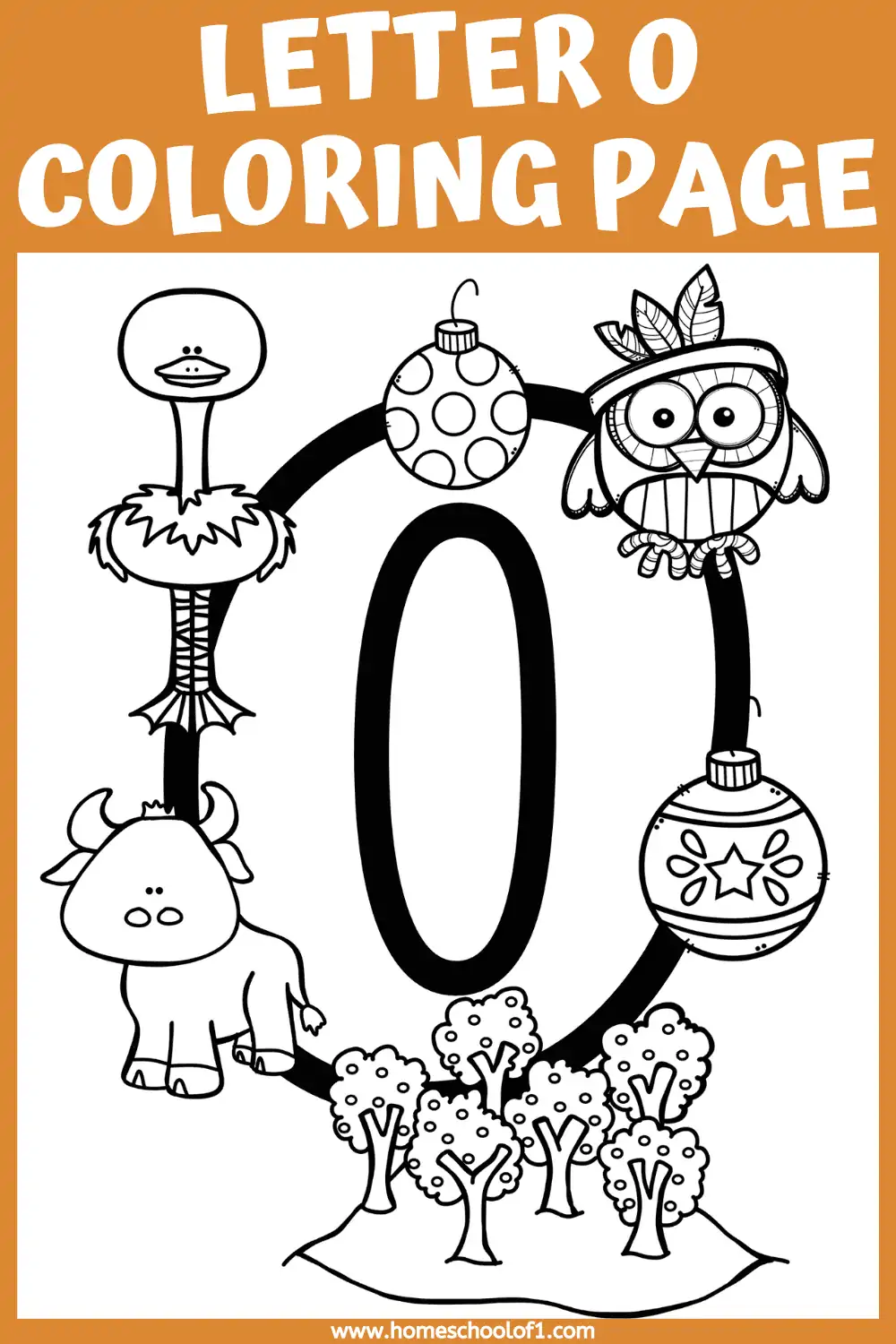 letter o coloring page