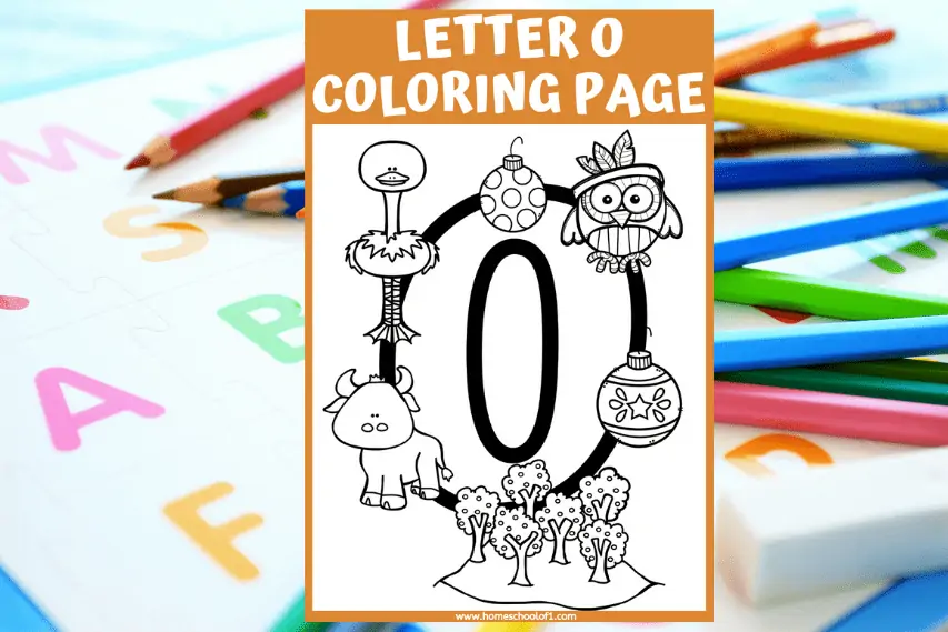 Free Letter O Coloring Page for Preschool