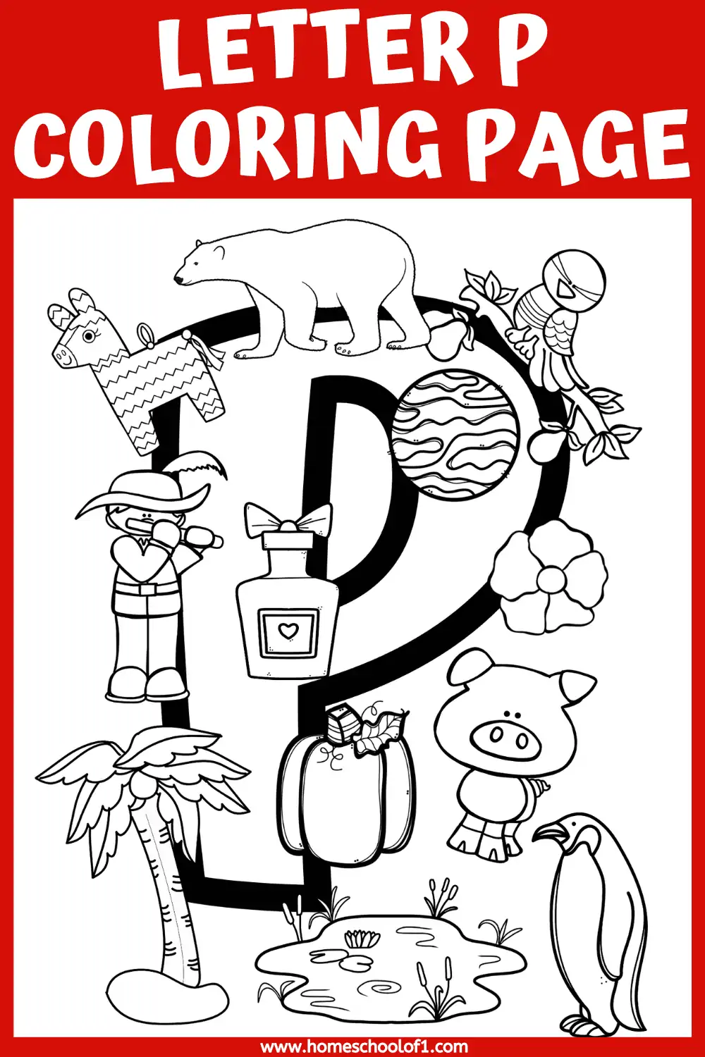 letter p coloring page