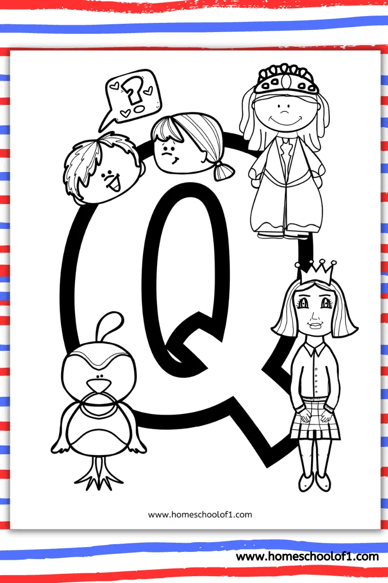 letter q coloring sheet