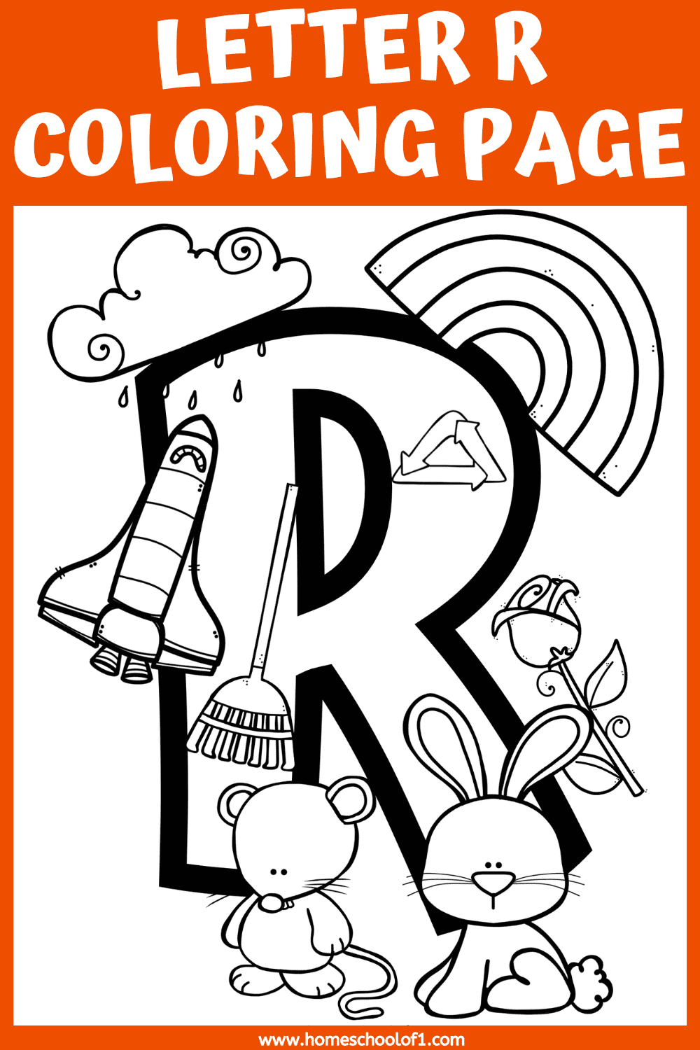 letter r coloring page