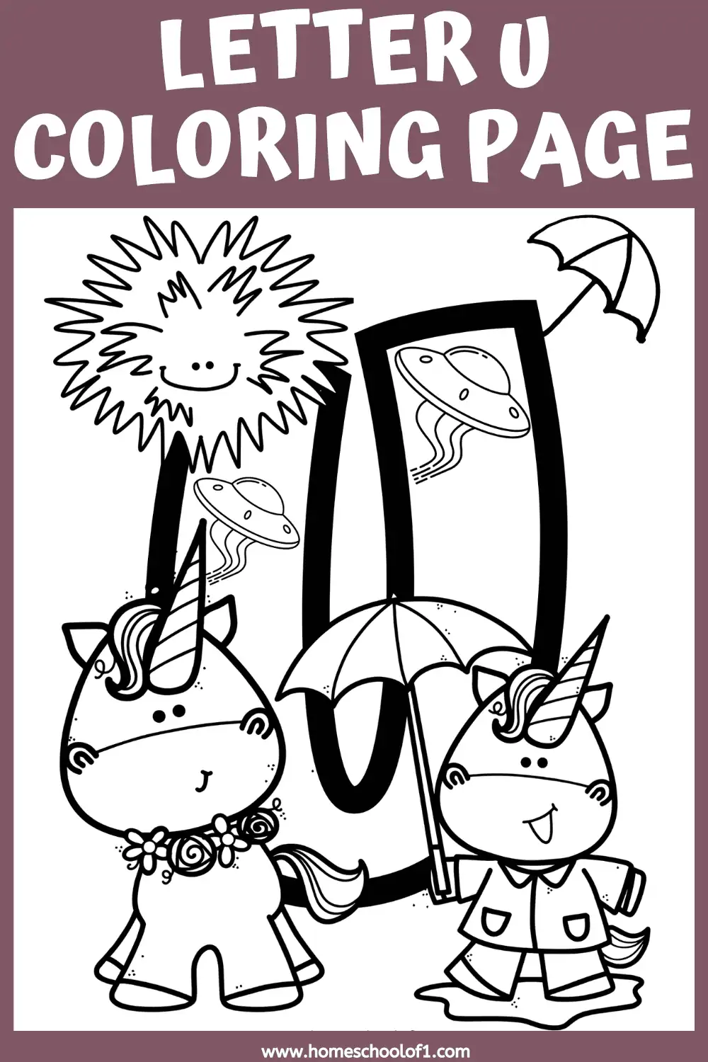 letter u coloring page
