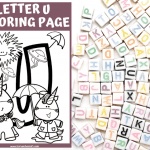 letter u coloring sheet