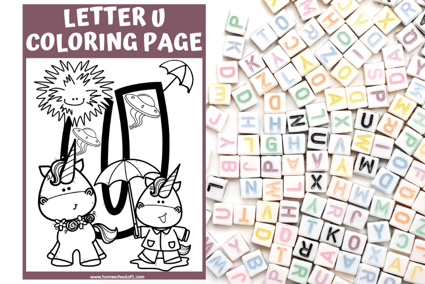 letter u coloring sheet