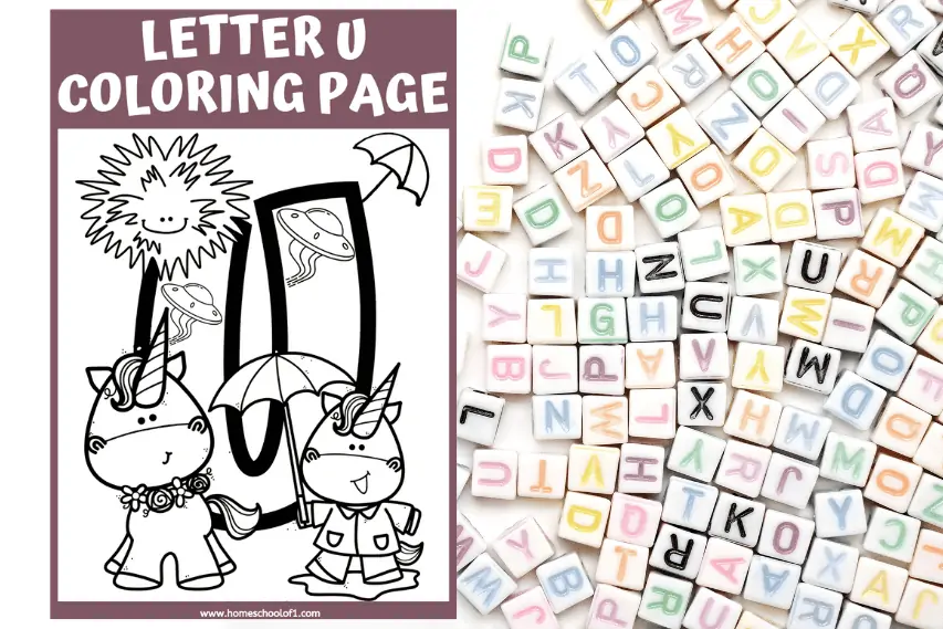 Free Letter U Coloring Page & Activities for Preschool