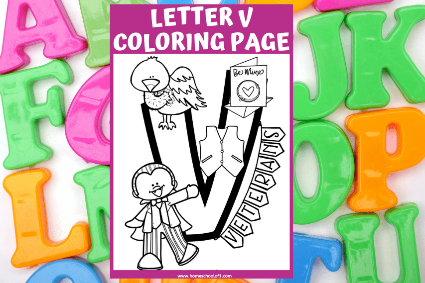 letter v coloring sheet
