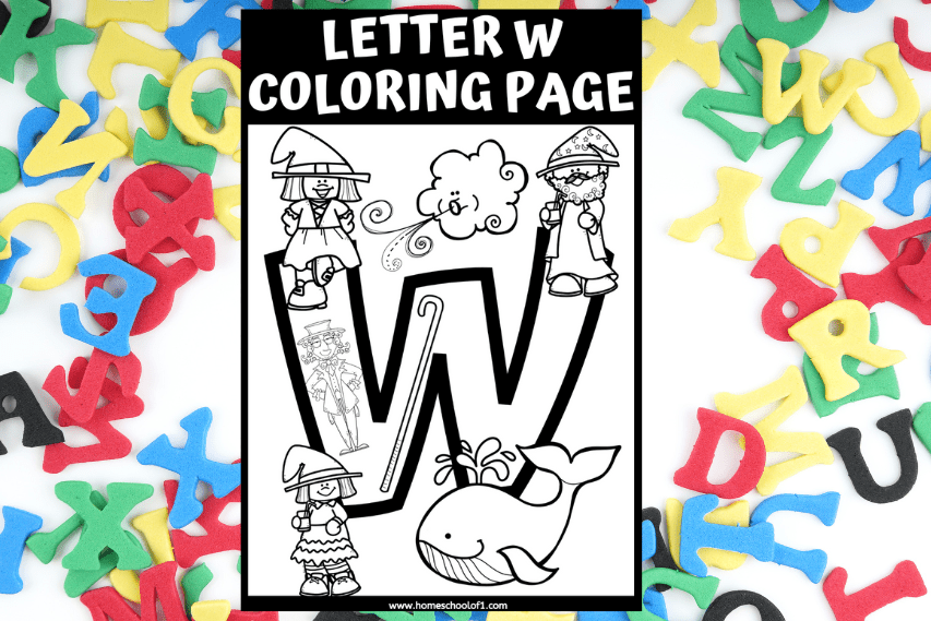 Letter W Coloring Page Let's Learn the Letter W Letter W Coloring Page Let'S Learn The Letter W