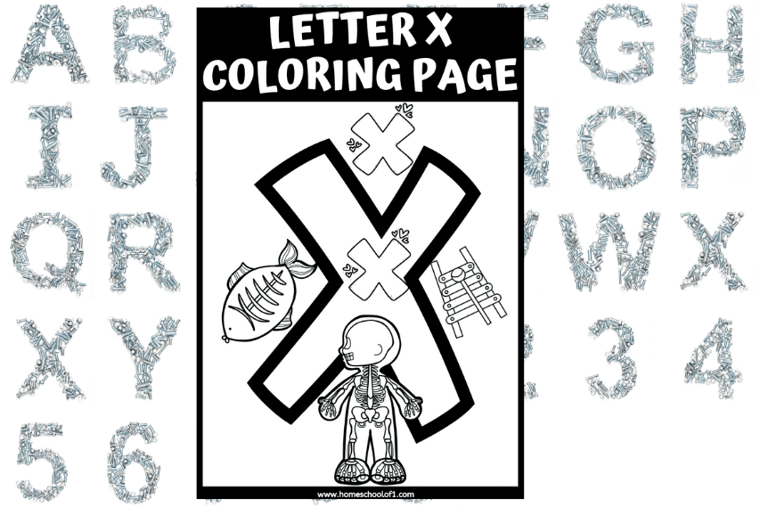 letter x coloring sheet