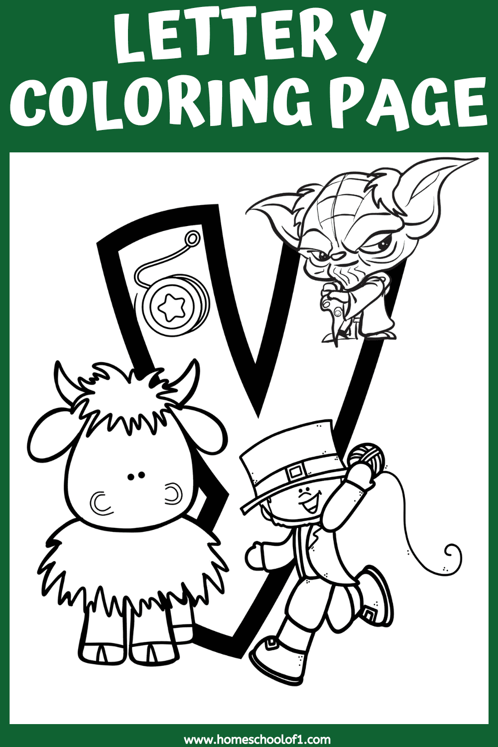 letter y coloring page